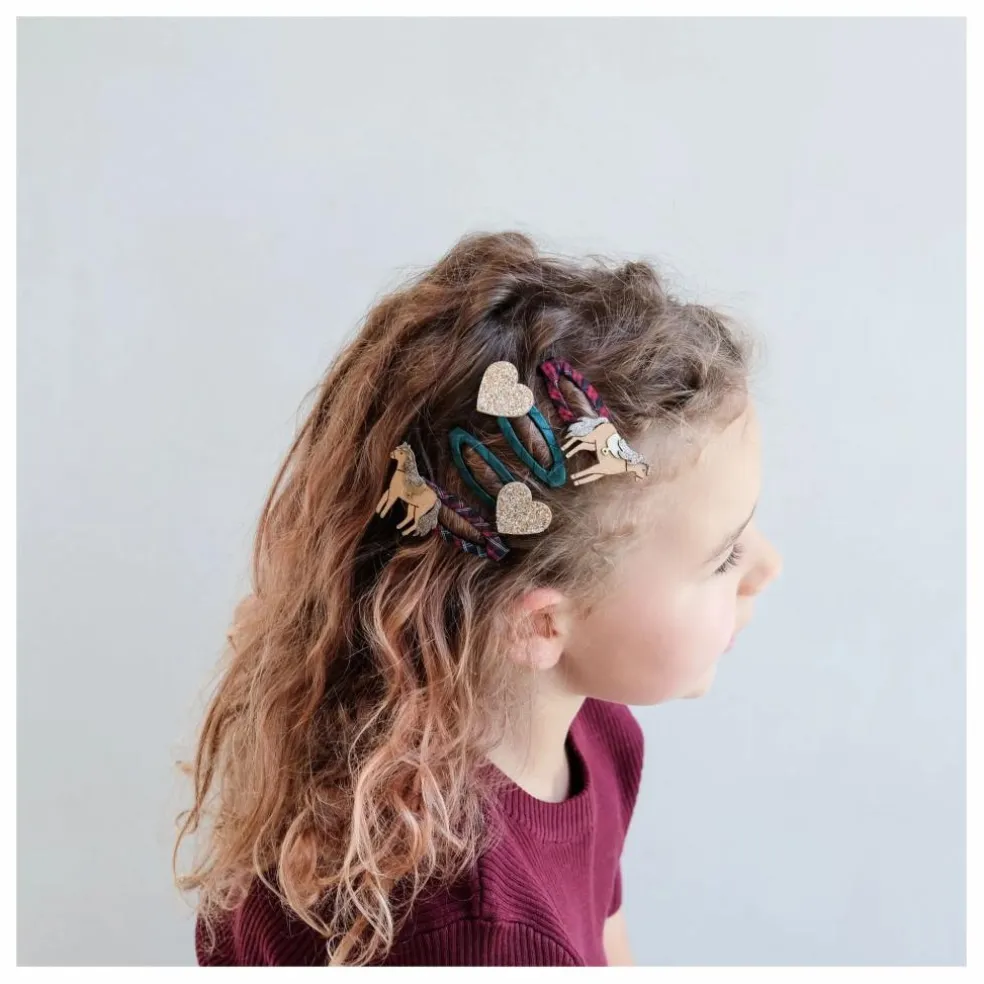 Lot de 4 Barrettes Horsey | Cuivre