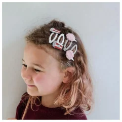 Lot de 4 Barrettes Popcorn | Doré