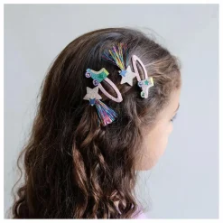 Lot de 4 Barrettes Rollerskate | Doré