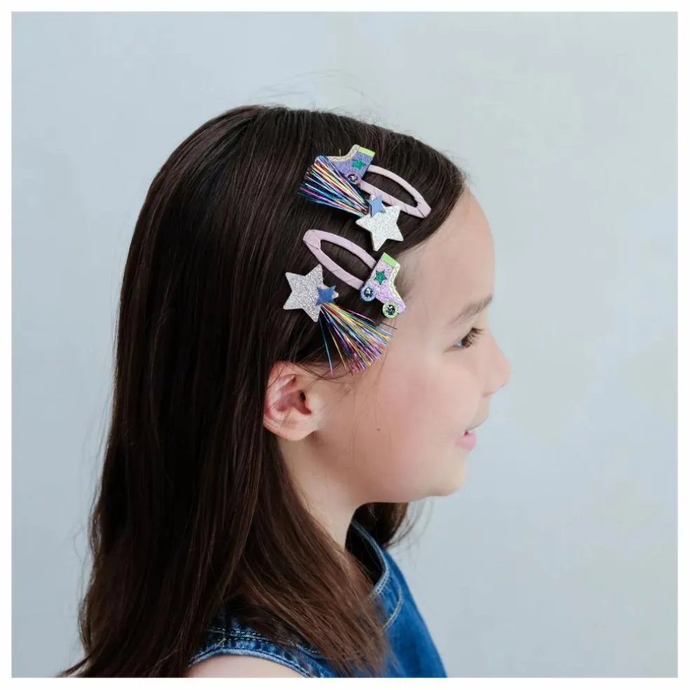 Lot de 4 Barrettes Rollerskate | Doré