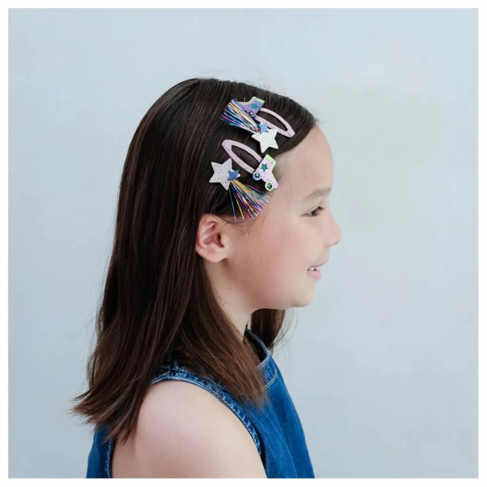 Lot de 4 Barrettes Rollerskate | Doré