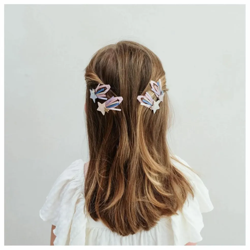 Lot de 4 Barrettes Star Trail | Rose