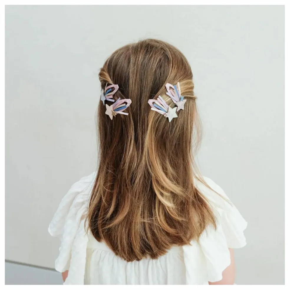 Lot de 4 Barrettes Star Trail | Rose