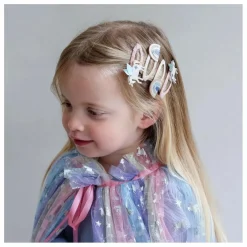 Lot de 4 Barrettes Unicorn | Rose