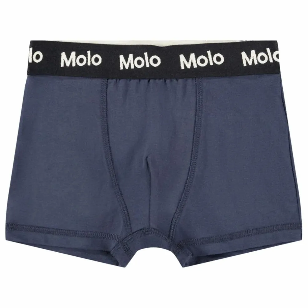 Lot de 2 Caleçons Justin Moods Coton Bio | Bleu marine