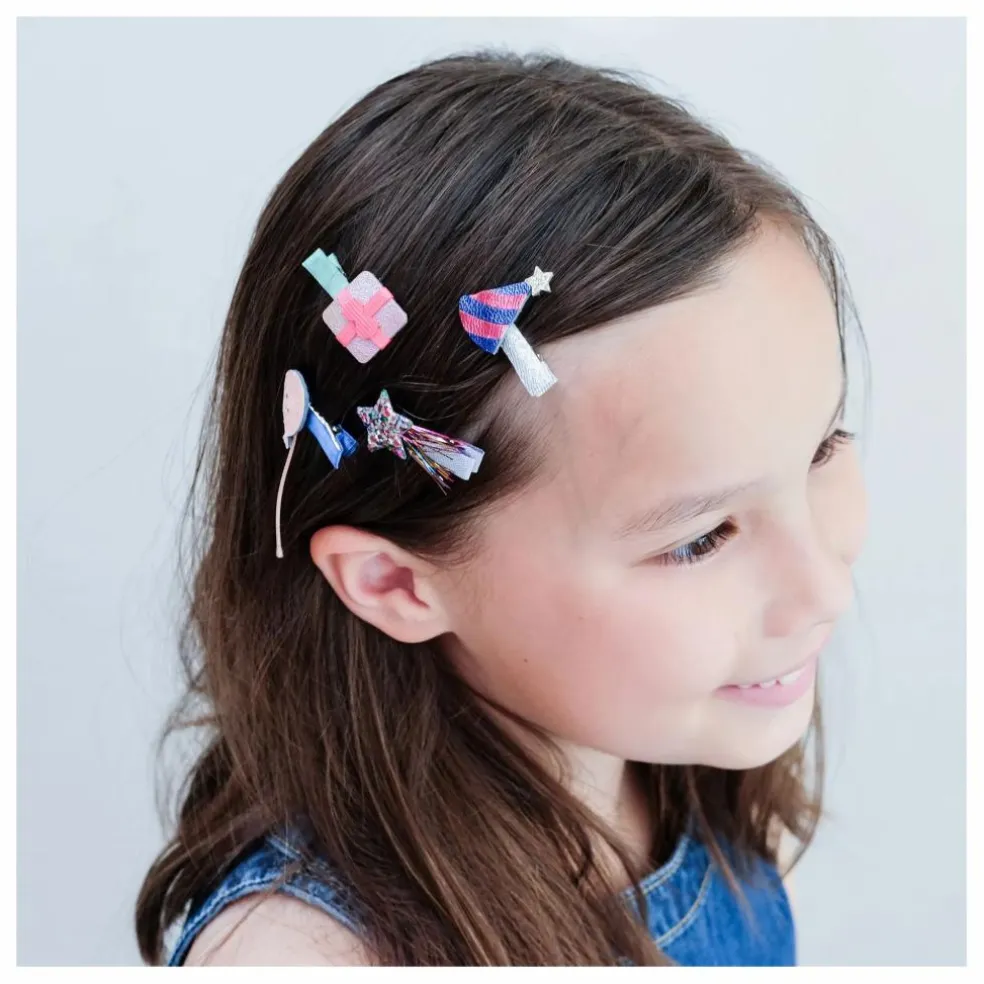 Lot de 8 Mini Barrettes B'day Party | Rose