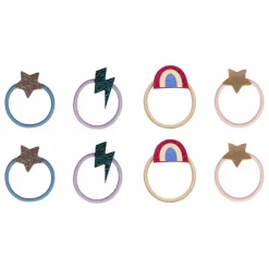 Lot de 8 Mini Chouchous Rainbow | Doré