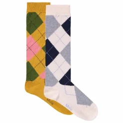 Lot de 2 Paires de Chausettes Norvina | Rose pâle