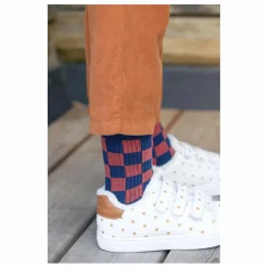 Lot de 2 Paires de Chaussettes Damier | Rouille