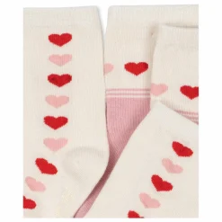 Lot de 2 Paires de Chaussettes Jacquard Cœurs | Ecru