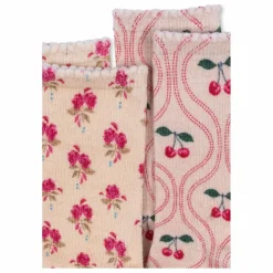Lot de 2 Paires de Chaussettes Mi Hautes Cerises | Rose