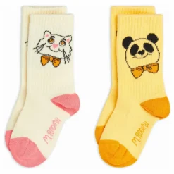 Lot de 2 Paires de Chaussettes Panda Coton Bio | Jaune