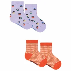 Lot de 2 Paires de Chaussettes Coton Bio | Orange