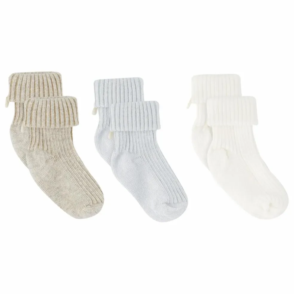 Lot de 3 Paires de Chaussettes | Bleu Clair