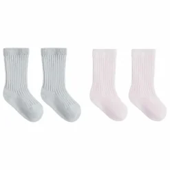 Lot de 2 Paires de Chaussettes Coton Bio | Bleu