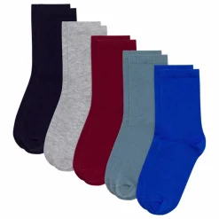 Lot de 5 Paires de Chaussettes Unies | Bleu