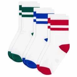 Lot de 3 Paires de Chaussettes Colorblock | Blanc