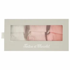 Lot de 3 Paires de Chaussettes | Rose