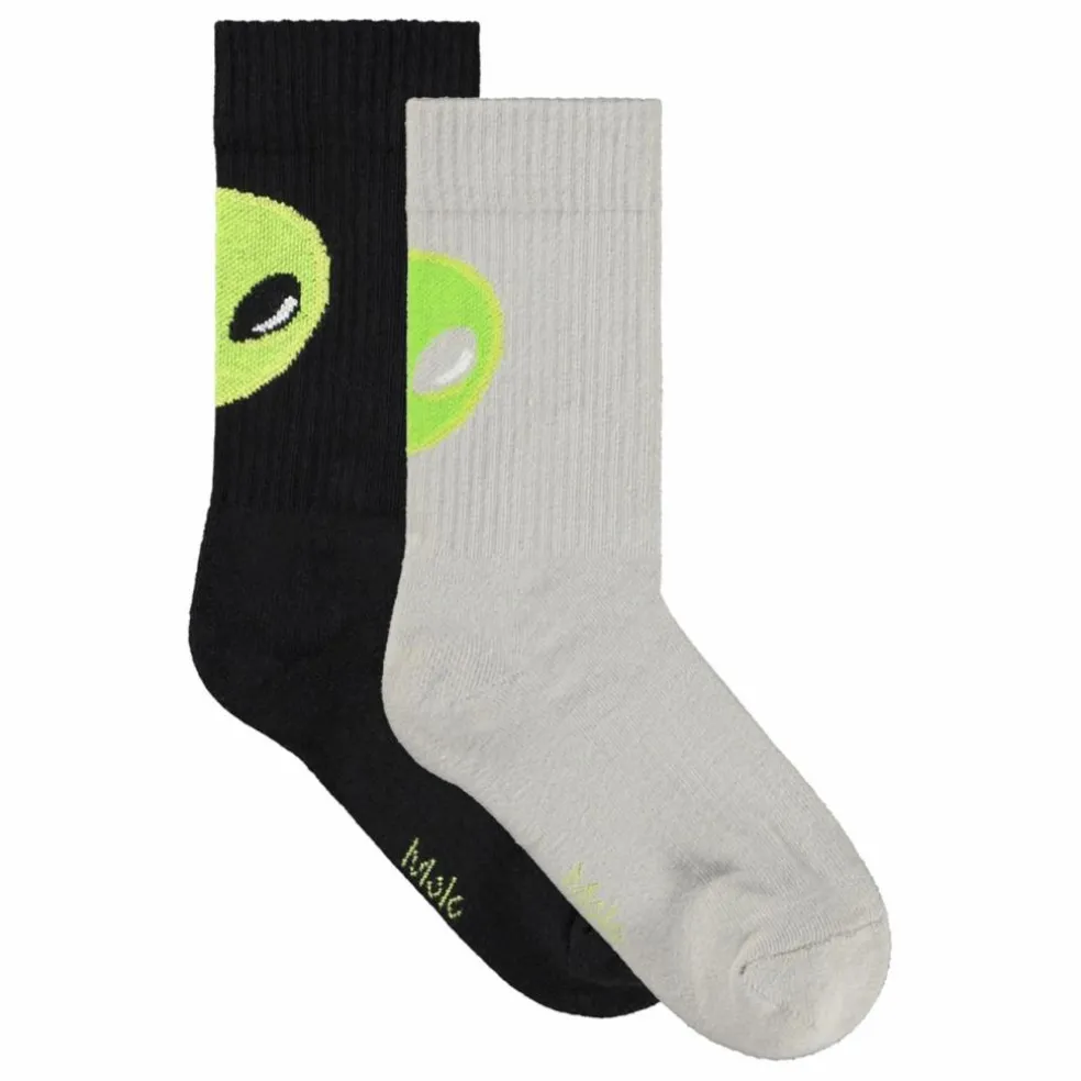 Lot de 2 Paires de Chaussettes Norman Alien | Noir