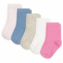 Lot de 5 Paires de Chaussettes Unies Bébé | Rose