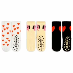 Lot de 3 Paires de Chaussettes Antidérapantes Coton Bio | Blanc