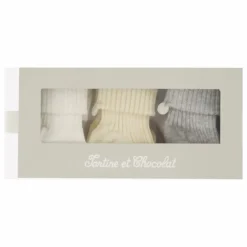 Lot de 3 Paires de Chaussettes | Ecru
