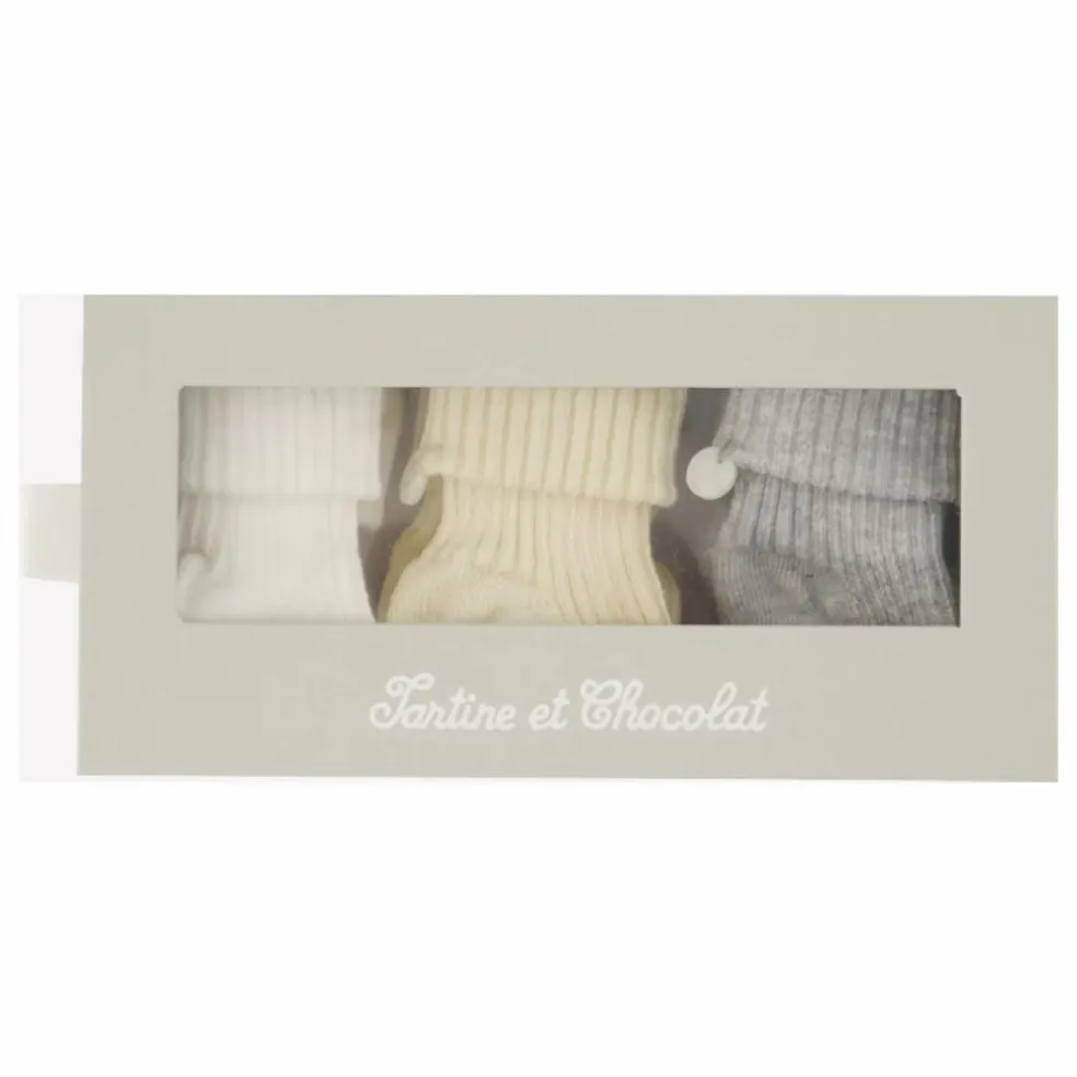 Lot de 3 Paires de Chaussettes | Ecru