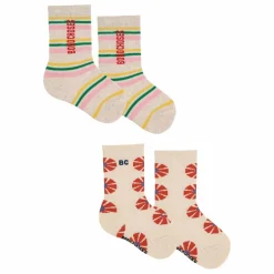 Lot de 2 Paires de Chaussettes Kaleidoscope Coton Bio | Beige
