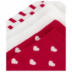Lot de 3 Paires de Chaussettes Cœurs | Blanc