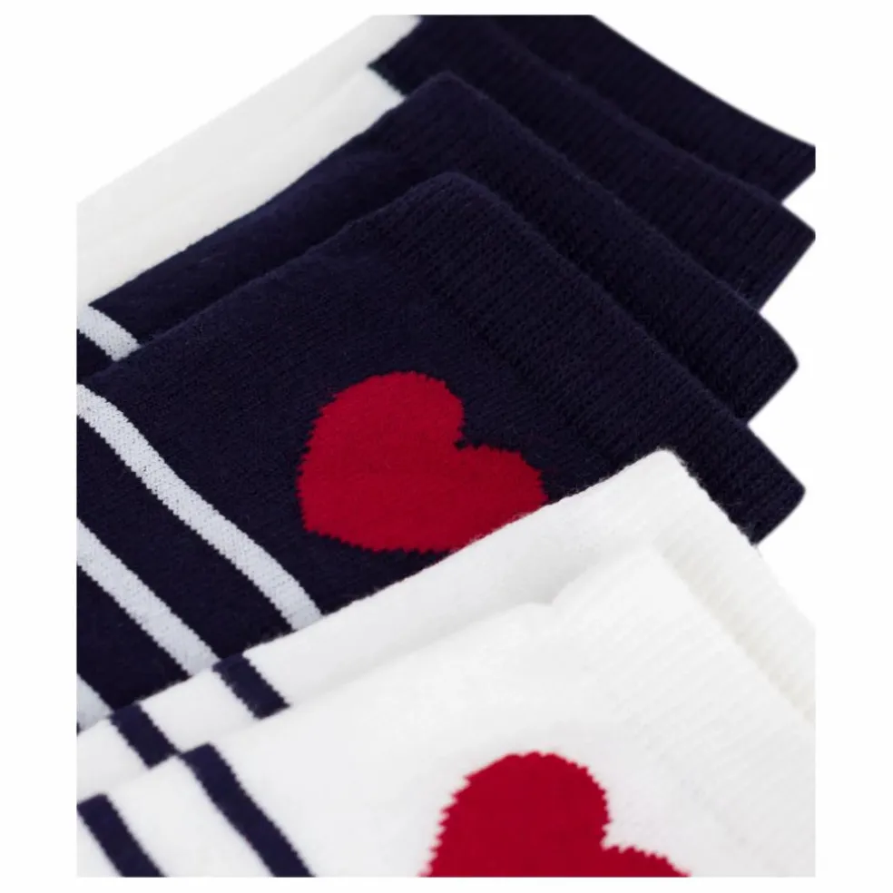 Lot de 3 Paires de Chaussettes Rayées | Blanc