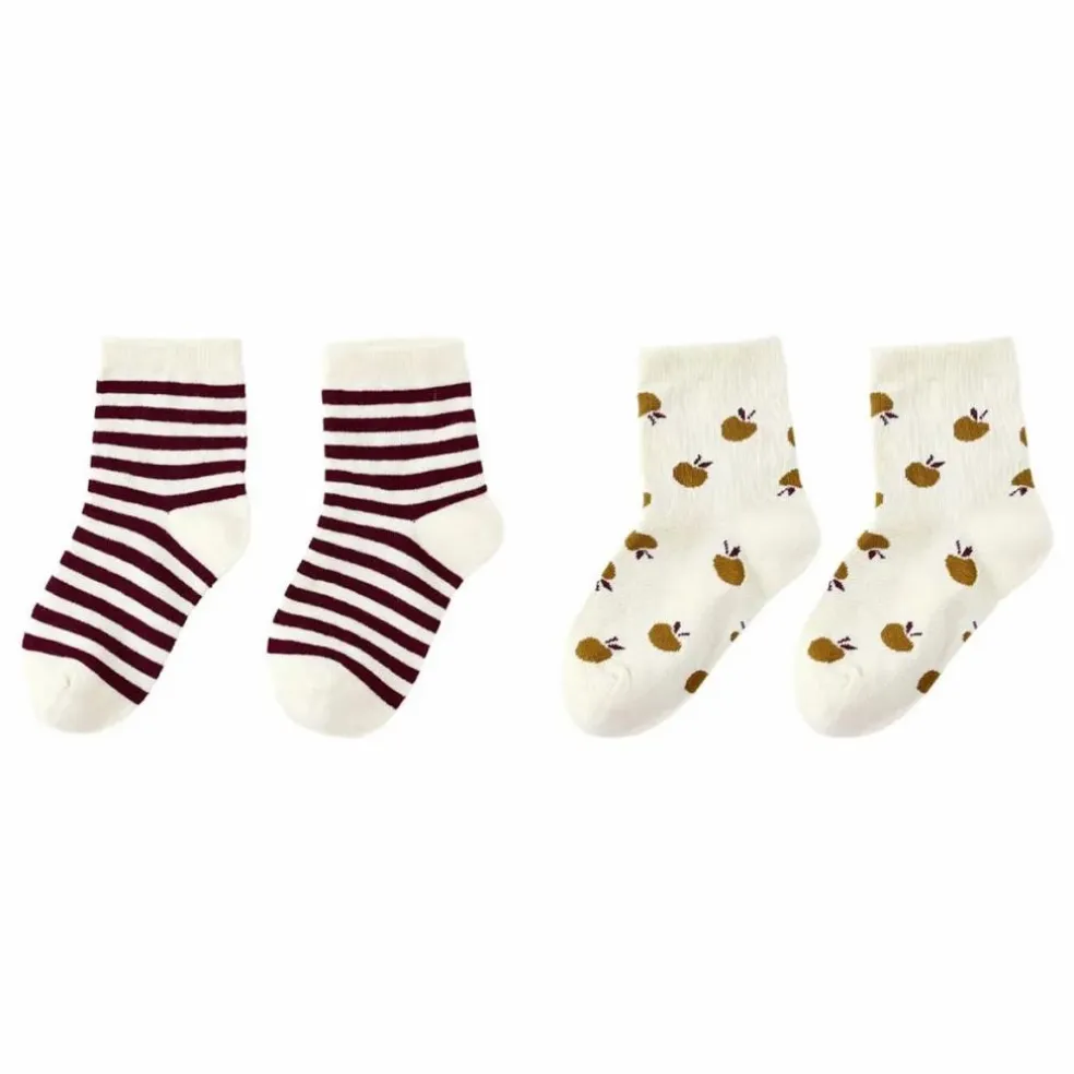 Lot de 2 Paires de Chaussettes Jacquard | Ecru
