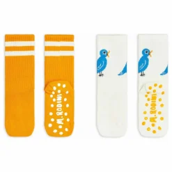 Lot de 2 Paires de Chaussettes Oiseau Coton Bio | Ecru