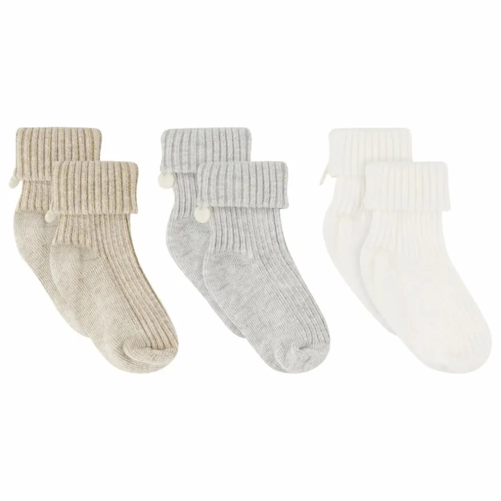Lot de 3 Paires de Chaussettes | Nacre