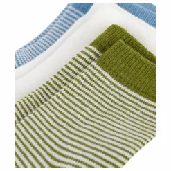 Lot de 3 Paires de Chaussettes Côtelées Rayées | Blanc