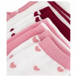 Lot de 5 Paires de Chaussettes Cœurs Bébé | Rose