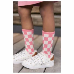 Lot de 2 Paires de Chaussettes Damier | Rose