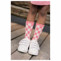 Lot de 2 Paires de Chaussettes Damier | Rose