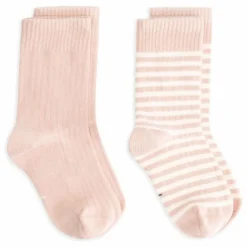Lot de 2 Paires de Chaussettes Coton Bio | Rose