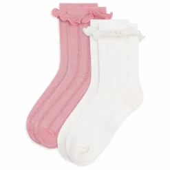 Lot de 2 Paires de Chaussettes Volants | Blanc