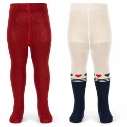 Lot de 2 Paires de Collants Lurex | Rouge