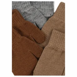 Lot de 3 Paires de Moufles Filla Laine | Marron