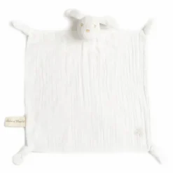 Lucien le chien - Doudou lange en coton bio | Crème