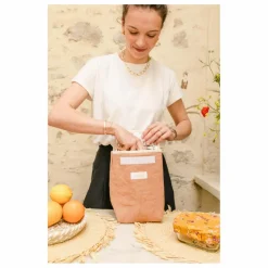 Lunch bag isotherme en lin | Terracotta