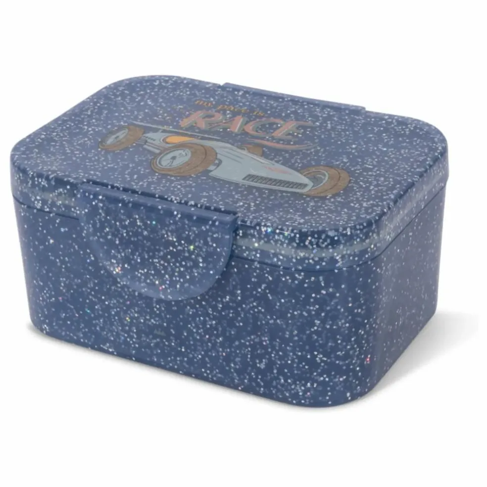 Lunch box glitter Race | Bleu foncé