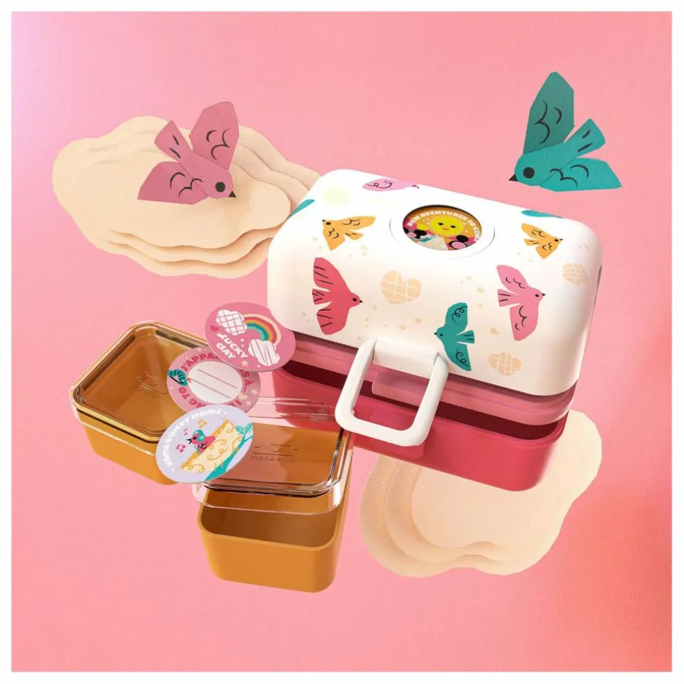 Lunch box MB Tresor Oiseaux | Rose