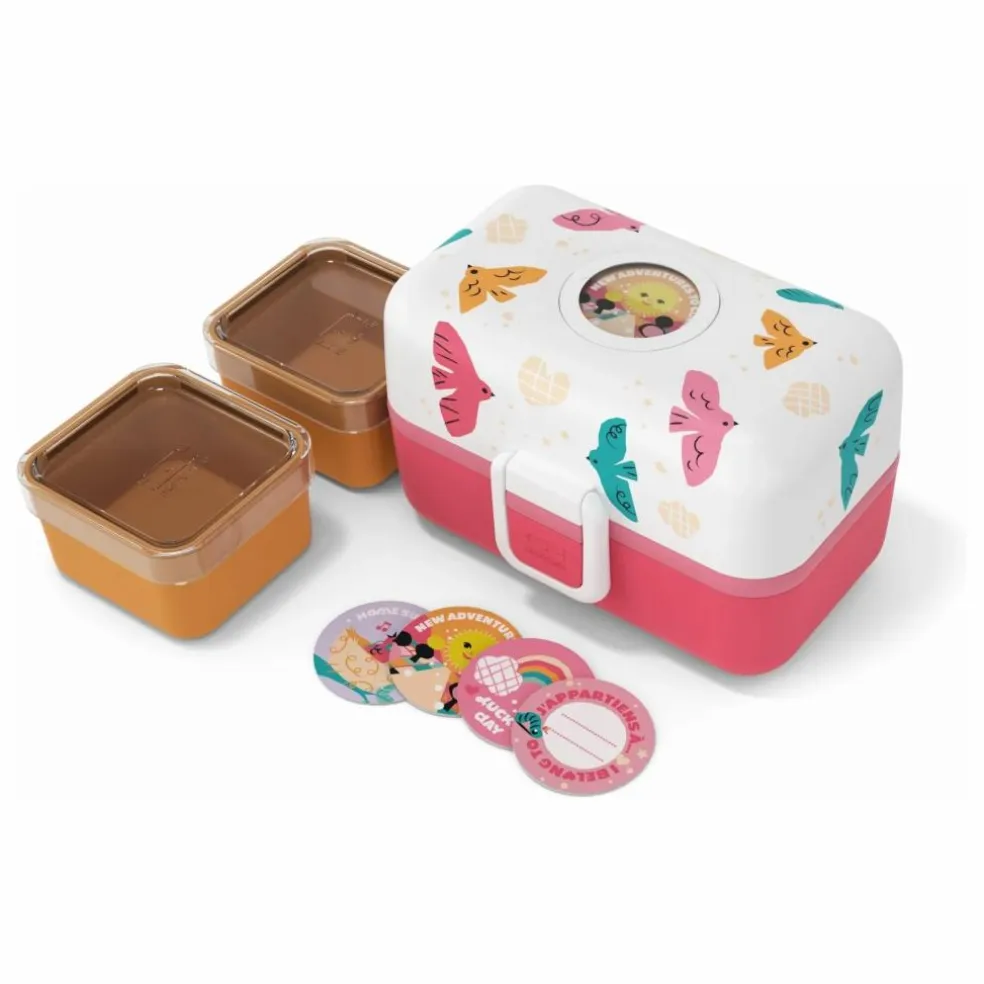 Lunch box MB Tresor Oiseaux | Rose