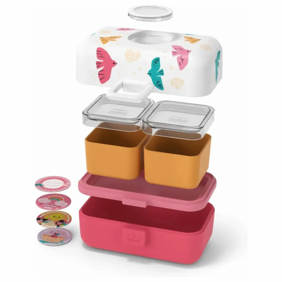 Lunch box MB Tresor Oiseaux | Rose