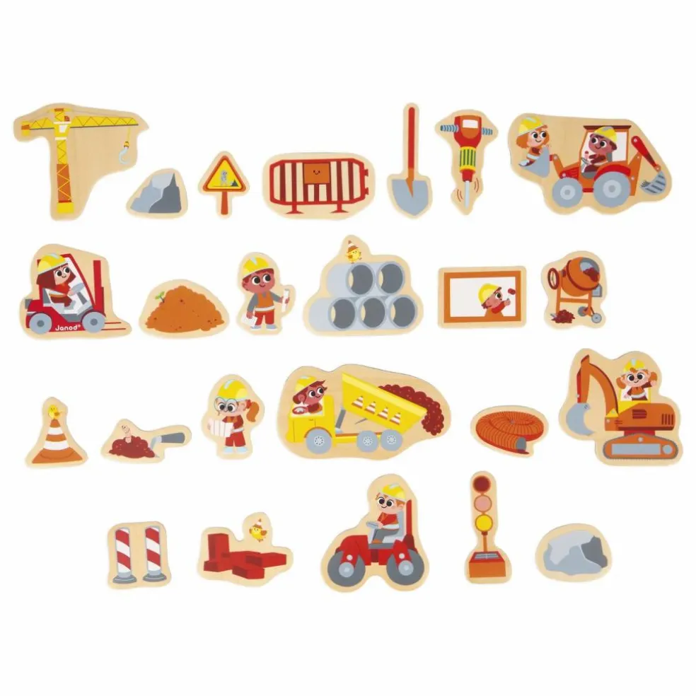 Magnets - Engins de chantier - 24 pièces