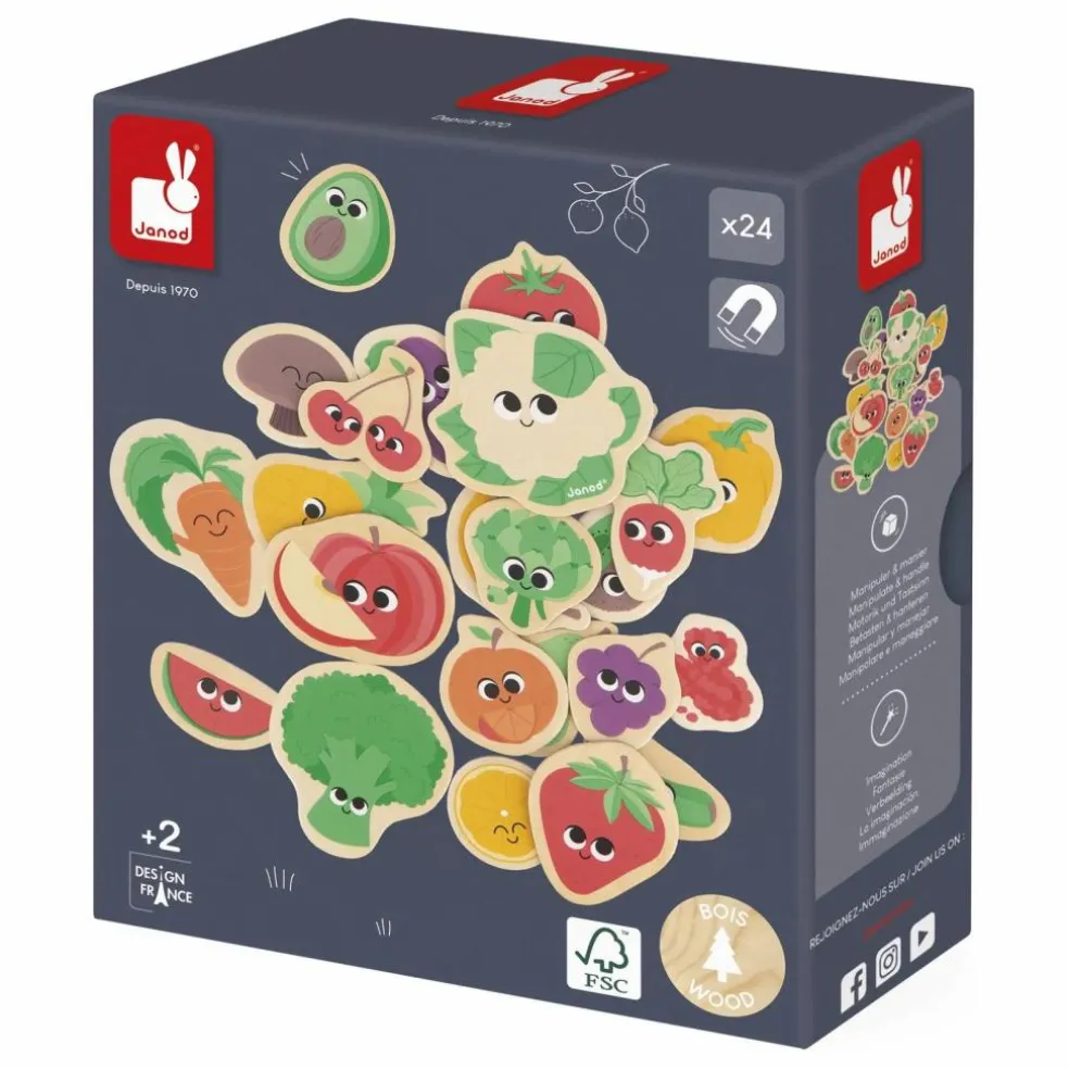 Magnets - Fruits & Légumes - 24 pièces