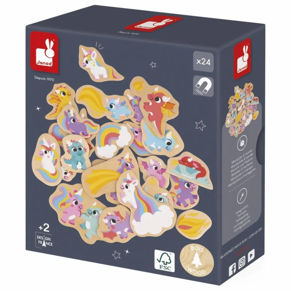 Magnets - Licornes et Dragons - 24 pièces